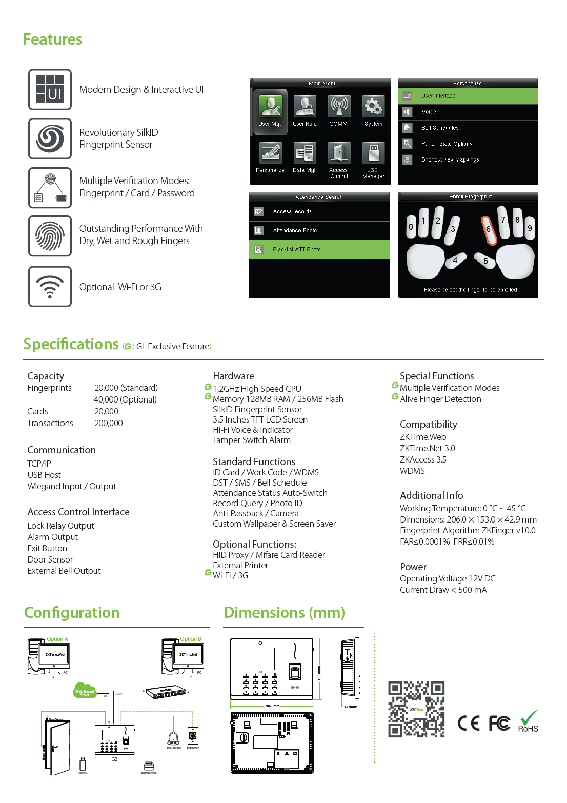 Fingerprint time attendance systems